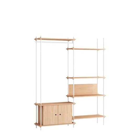 MOEBE S.200.2.G Hyllesystem Eik/ Hvit
