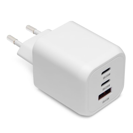 Linocell Premium GaN multilader 65 W PD Hvit Linocell Premium GaN multilader 65 W PD Hvit