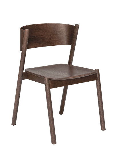 Hübsch Oblique Spisestol   Brown   ONE SIZE
