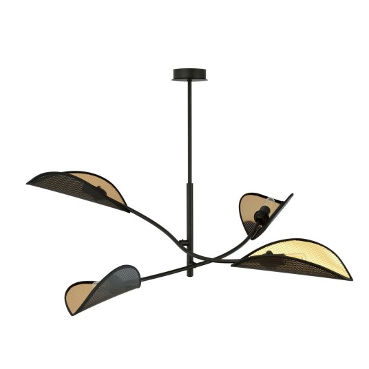 Emibig Lotus taklampe 4-lys - Svart/Gullfarget