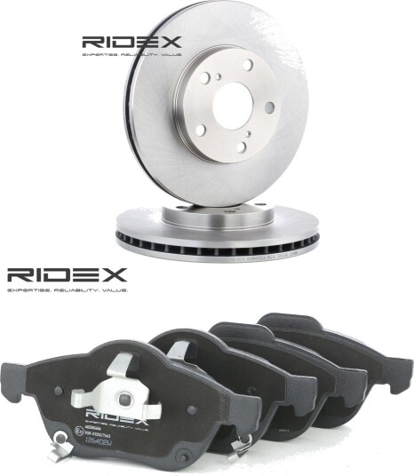 Bremseskiver og -klosser RIDEX 3405B3056