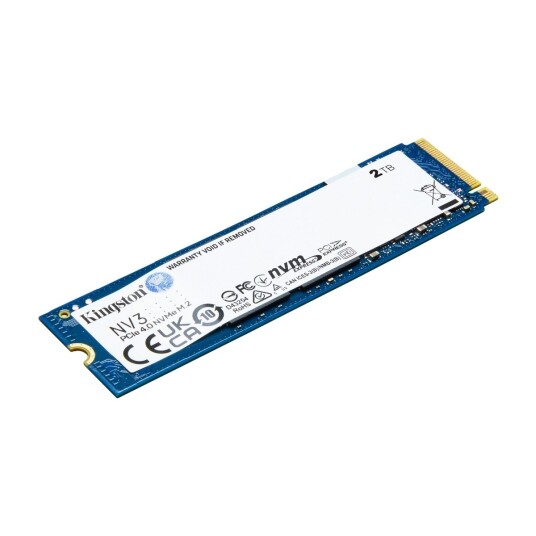 Kingston NV3 2TB M.2 PCIe 4.0 NVMe SSD med 6000 MB/s Lesehastighet