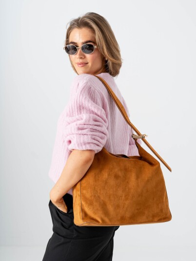 Roberto Rosso Sabbia Suede Handbag Beige ONE SIZE Roberto Rosso Sabbia Suede Handbag Beige ONE SIZE