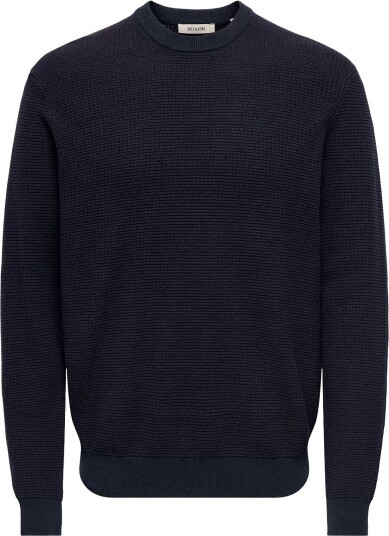 ONLY & SONS Onsdave Reg Ls Crew Neck Knit Noos Navy XS