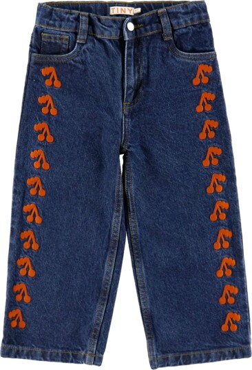 Tiny Cottons Jeans Kirsebær Navy Tiny Cottons 10 år 140 Jeans Blå