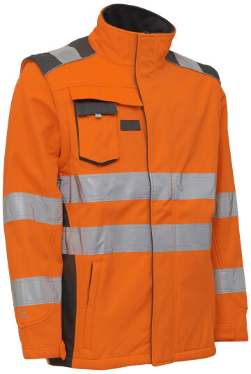 Elka Synlighets Softshelljakke 116504r Oransje Str./grå M