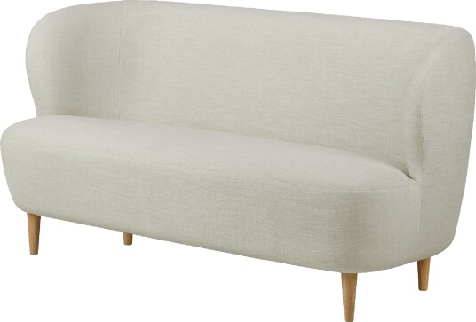Gubi Stay sofa Trukket i Bonito 091 med Ben i Halvmatt Lakkert Eik