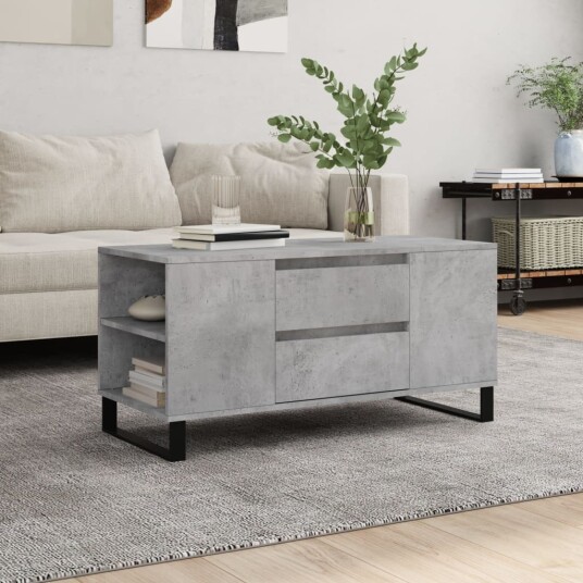 Salongbord betonggrå 102x44,5x50 cm konstruert tre 8721012113190