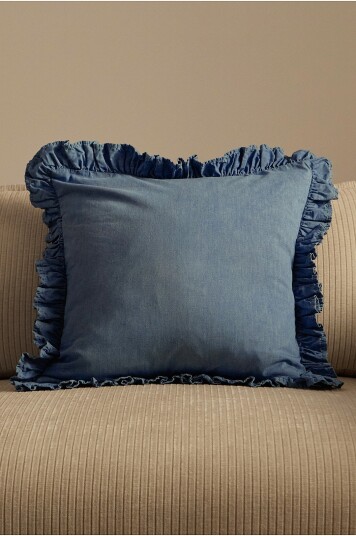 Ellos Home Putetrekk Denim Frill Blå Ellos Home Putetrekk Denim Frill Blå