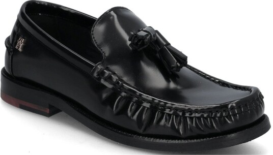 Tommy Hilfiger Square Toe Tassel Loafer BLACK 41
