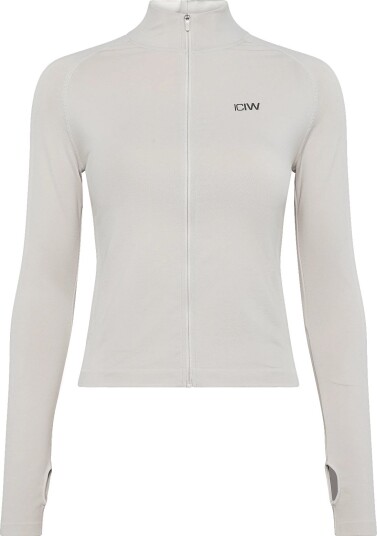 ICANIWILL Smooth Seamless Zip Jacket W   LIGHT BEIGE   XS