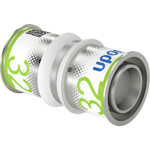 Uponor S-Press 32 mm dobbelthylse for rørdeler i stål
