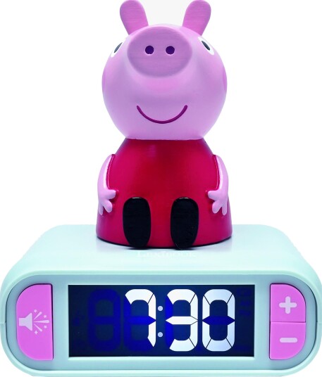 Peppa Gris Digital Vekkeklokke med Nattlampe Peppa Gris Digital Vekkeklokke med Nattlampe
