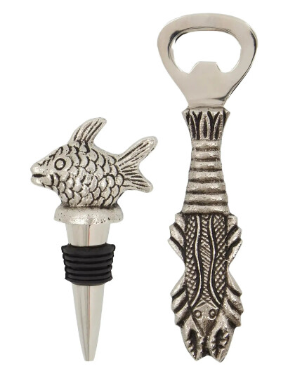 house doctor Bar Tilbehør, Hdfish, Antik Sølv - Silver - ONE SIZE
