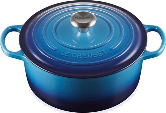 Le Creuset  Signature rund gryte 5,3L/26 cm azure