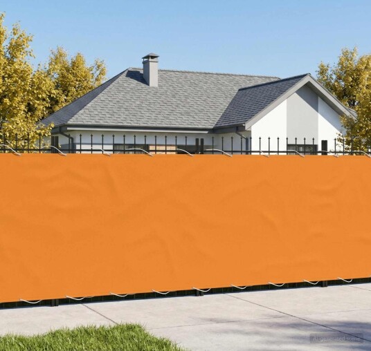 vidaXL Balkong privat skjerm 200 x 700 cm Stoff med PU belegg Oransje