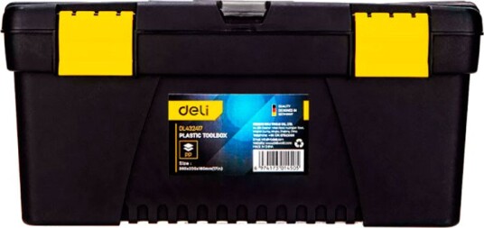 Deli Verktøykasse EDL432417 I Plast (15") Svart/Gul