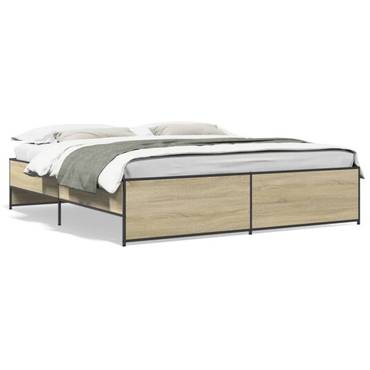  Sengeramme sonoma eik 180x200 cm konstruert tre og metall 8721102610639