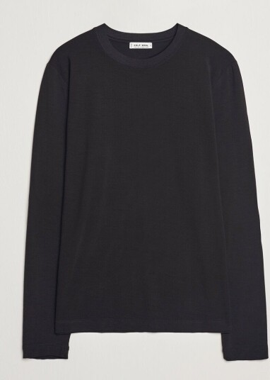 CDLP Wool Long Sleeve T Shirt Black