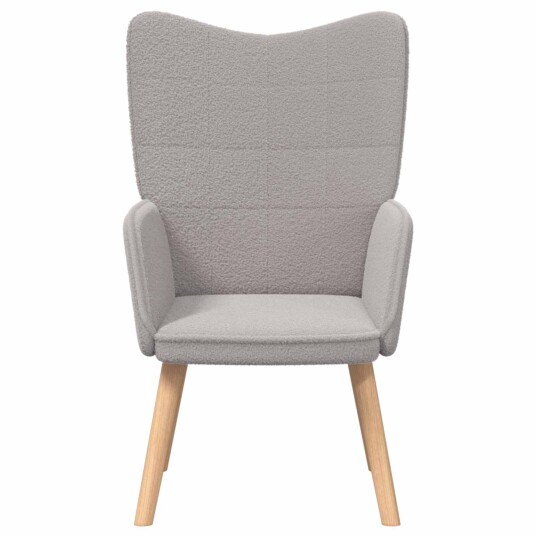 Avslappende stol Lysegrå 62 x 67 x 95.5 cm stoff Avslappende stol Lysegrå 62 x 67 x 95.5 cm stoff