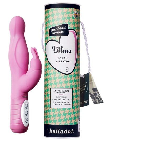 Belladot Vilma Roterende Rabbitvibrator - Lyserosa