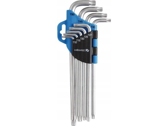 Hogert Technik Ekstra Lange Torx-nøkler - 9 deler