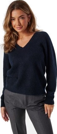 SELECTED FEMME Slflulu New Ls Knit V-neck B Dark Sapphire Deatil:melange S