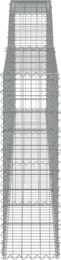 vidaXL Gabionkurver buede 6 stk 400x30x100/120 cm galvanisert jern