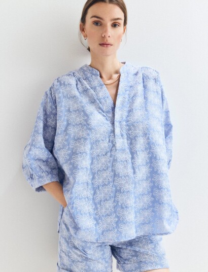 Newhouse Hannah Chambray Blouse - Blue - 34