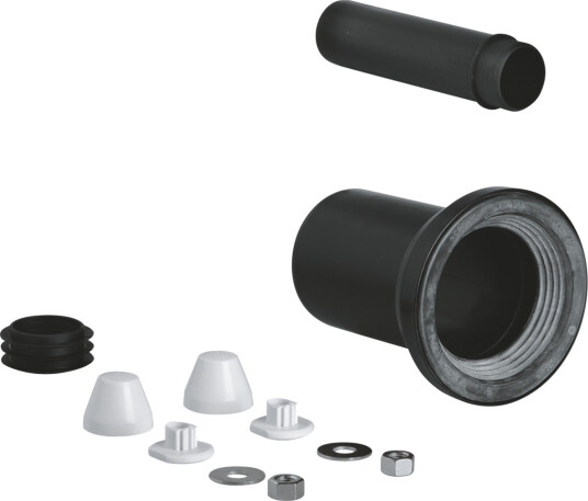 GROHE WC Til- og Afløpssett Sort 150 mm for Væghengte Toaletter