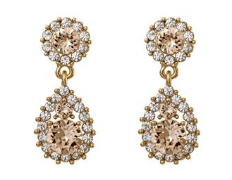 LILY AND ROSE Sofia Earrings Light Silk/Gold/pink One size