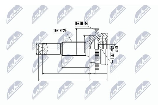 Nty Drivknute drivaksel NTY NPZ NS 067