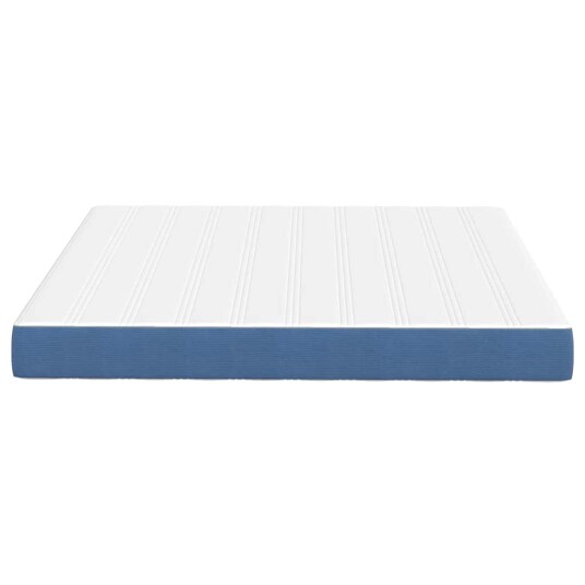 Sengemadrass med madrass Blå 180 x 200 cm stoff