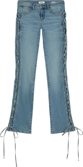 Wrangler Low Rise Lace Up Boot Blue 27 x 30