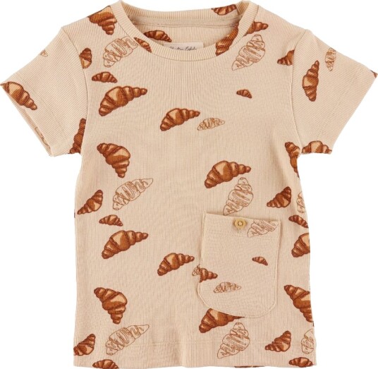 VACVAC T skjorte   Ello   Croissant BIG   Beige   VACVAC   7 8 år 122 128   T skjorte