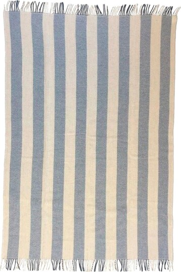 Klippan Yllefabrik Rutete Gotland vertikal stripe Blå