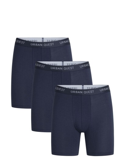 URBAN QUEST 3-Pack Men Bamboo Long Leg Tights - Navy - L