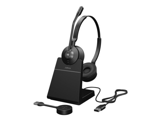 Jabra Engage 55 Se Stereo - Hodesett - On-Ear - Dect - Trådløs - Usb-A Via Dect Adapter - Certified For Microsoft Teams Jabra Engage 55 Se Stereo - Hodesett - On-Ear - Dect - Trådløs - Usb-A Via Dect Adapter - Certified For Microsoft Teams