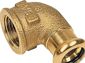 Bøjning 3/4-15Mm 90°M-Muffe-Muffe Cu Press. M Og V Bakker