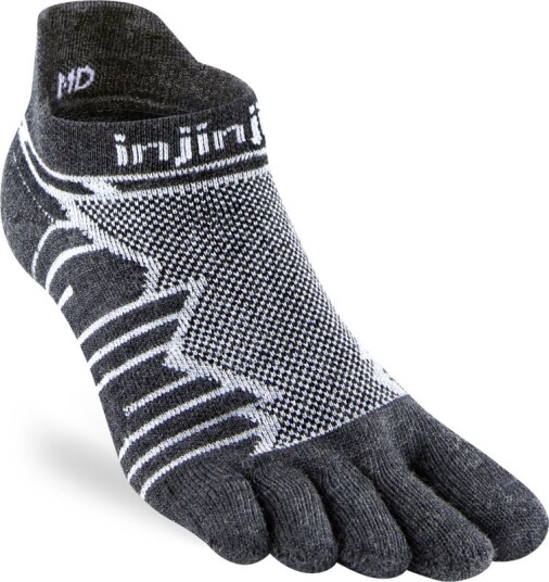 Injinji Ultra Run No-Show Wool Slate 40.5-44