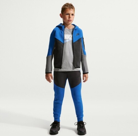 Nike Joggebukse NSW Tech Fleece   Blå/Antrasitt/Svart Barn størrelse L: 147 158 cm