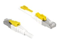 Delock Secure - Koblingskabel - RJ-45 (hann) til RJ-45 (hann) - 3 m - STP - CAT 6a - halogenfri - hvit