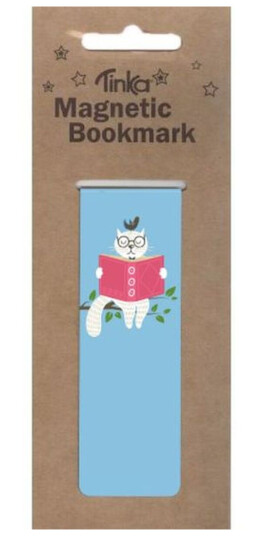 Magnetisk Bokmerke Katt m/bok Magnetisk Bokmerke Katt m/bok