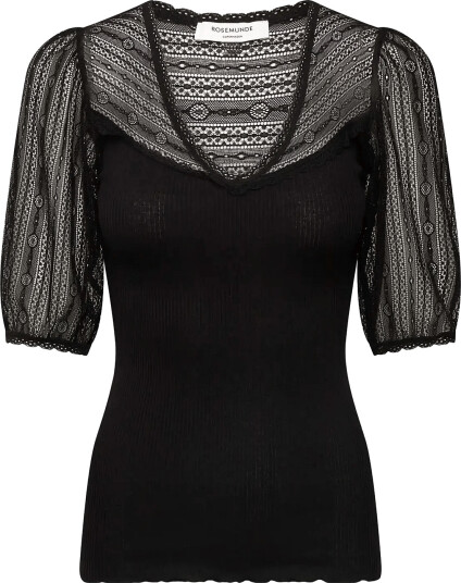Rosemunde Rwbeatha Silk Full Lace 2/4 T Shirt Black M
