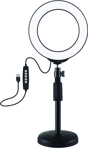 Puluz Led Ringlampe 16 Cm Stativ Opp Til 33 Cm Usb Rgbw