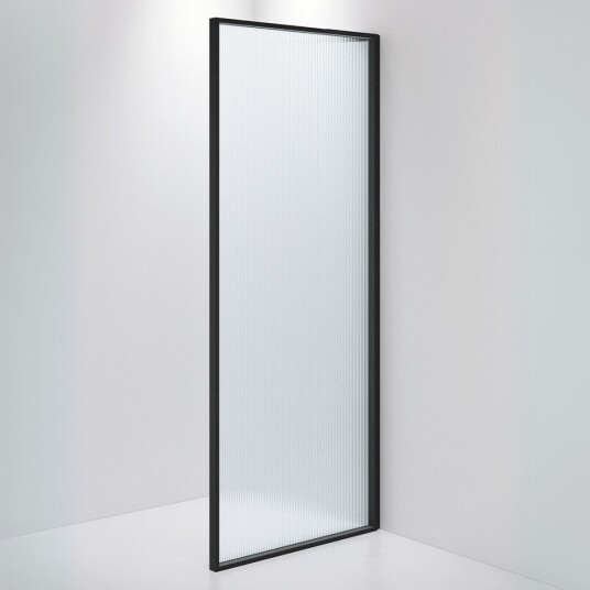 INR Iconic Nordic Rooms Dusjvegg Edge 20 900 mm / Matt Svart Sway Glass