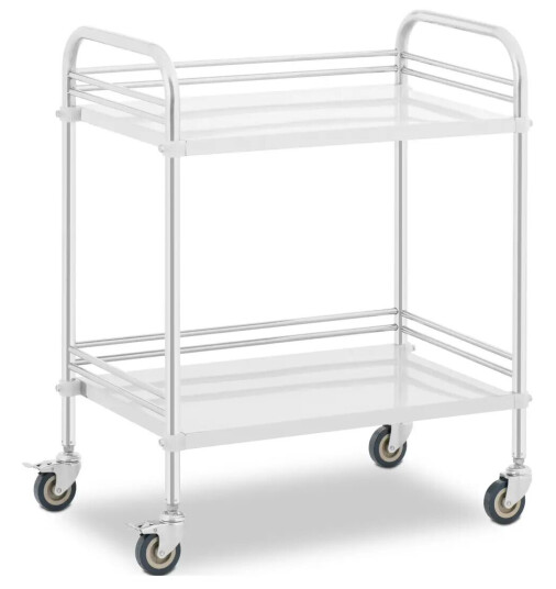 Steinberg Systems Laboratorievogn rustfritt stål 2 hyller hver 63 x 40 x 12,5 cm 20 kg 10030869 Steinberg Systems Laboratorievogn rustfritt stål 2 hyller hver 63 x 40 x 12,5 cm 20 kg 10030869