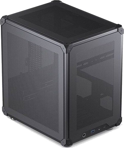 Jonsbo C6 Minitower Kabinett Svart Micro ATX med USB og Lydinngang