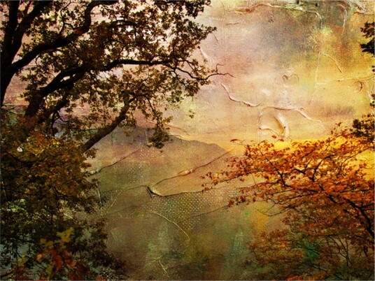 Fototapet Painted Autumn 300x231 - Artgeist sp. z o. o.