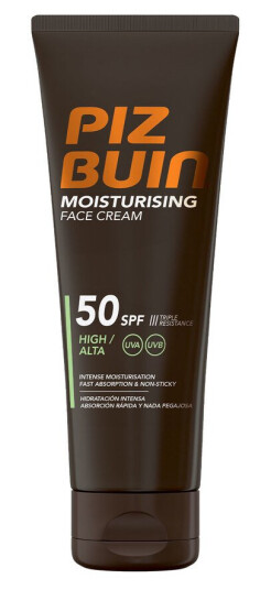 Piz Buin Moisturiser Ansiktskrem SPF 50 – 50 ml Fuktighetsgivende Solkrem Piz Buin Moisturiser Ansiktskrem SPF 50 – 50 ml Fuktighetsgivende Solkrem